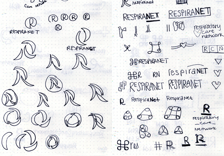 RespiraNet Logo Sketches