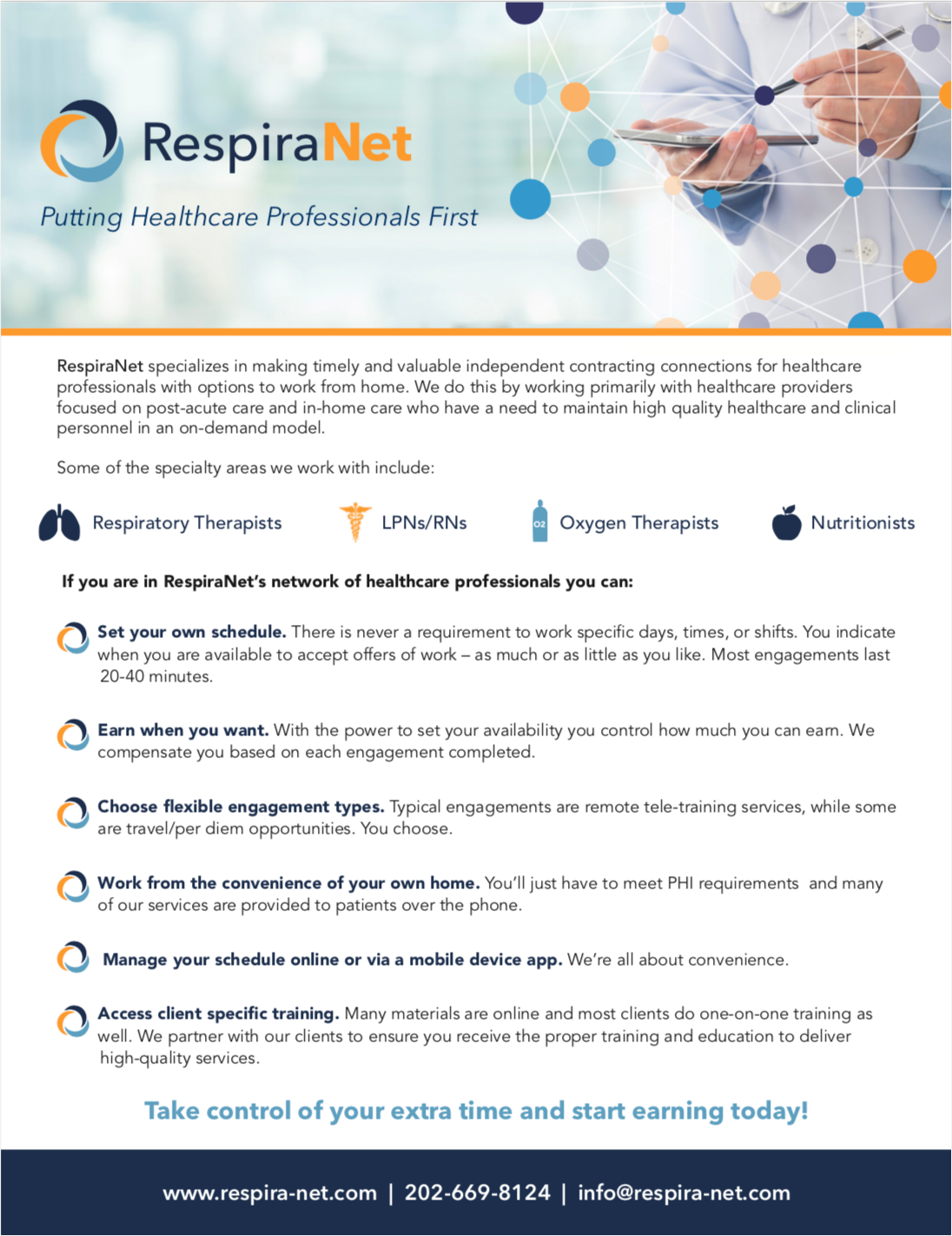 RespiraNet Healthcare Sell Sheet